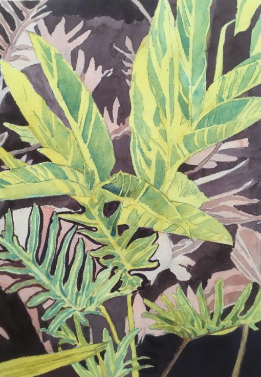 Green & Lilac Leaves